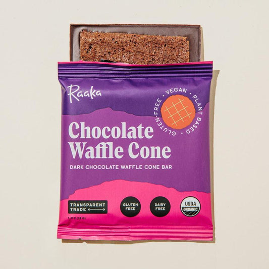 Chocolate Waffle Cone Bar - Raaka
