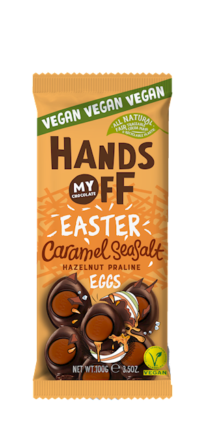 Hands Off My Chocolate - Hazelnut Caramel Sea Salt Bar (Vegan)