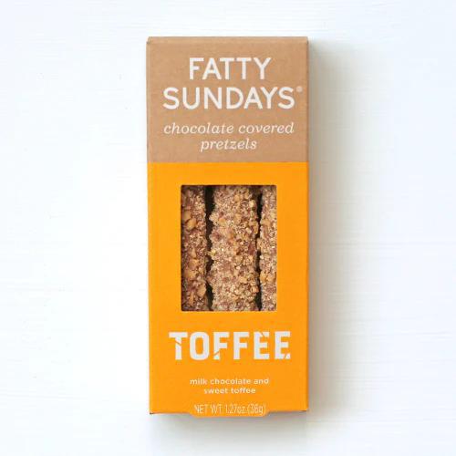 Toffee and Milk Chocolate Covered Pretzels - Fatty Sundays