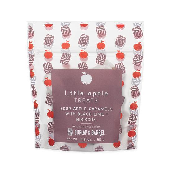 Sour Apple Caramels with Black Lime and Hibiscus - Little Apple Treats